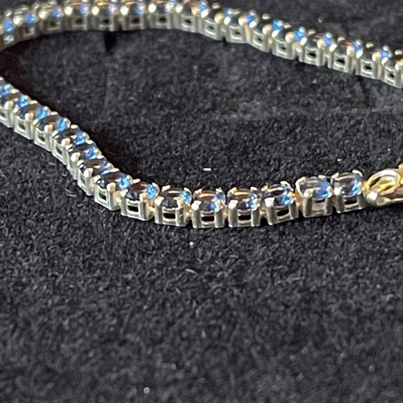 Pandora Silver Bracelet with Blue Gems - Picture 4 of 4